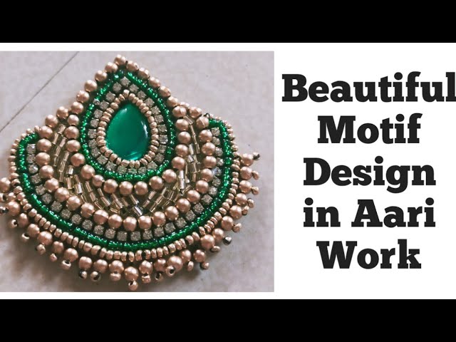 Beautiful Motif Design making using Beads Filling in Aari work/ Patch Work/ Aathvi Creations