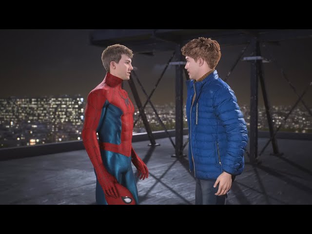 Harry Finds Out Peter Is Spider Man with Final Swing Suit - Marvels Spider-Man 2