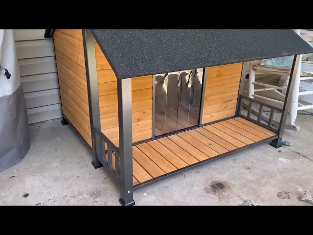 Outdoor weatherproof dog house easy assemble puppy