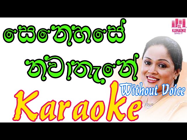 Senehase Nawathane | karaoke | Charitha Priyadarshani | without voice