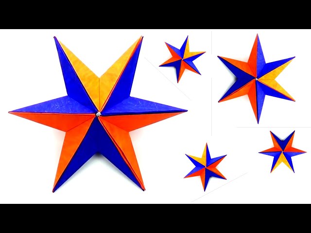 Modular Origami Star Tutorial - 6-pointed Modular 3D Star - How to fold an Origami Modular Star