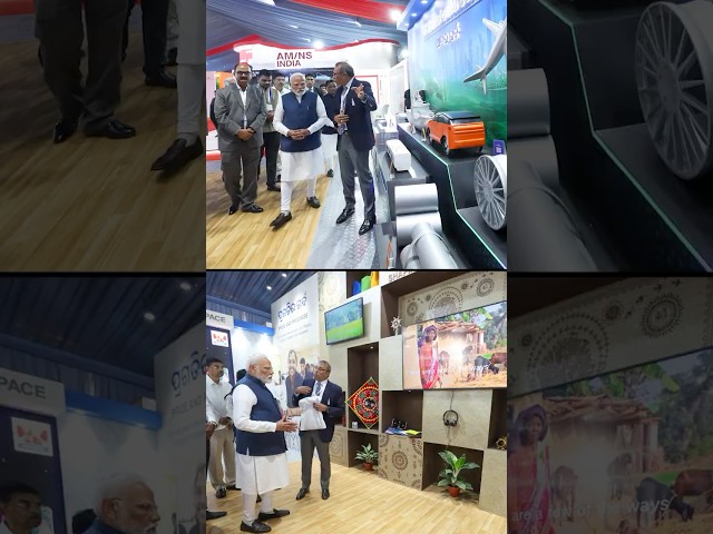 PM Modi visits exhibition at 'Utkarsh Odisha' in Bhubaneswar | Make in Odisha | #shorts