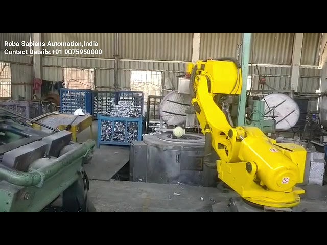 Robo Sapiens Automation, Robotic Metal Pouring at GDC Machine. +91 907595000