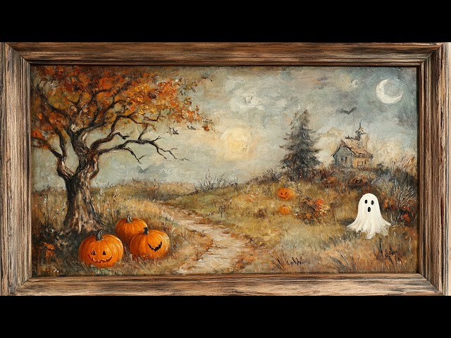 2hrs Vintage Ghosts Art TV Frame in 4K | Halloween TV Screensaver | Ghost Painting | TV Art