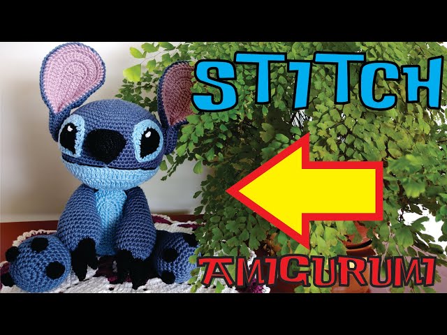 STITCH DE AMIGURUMI RECEITA PASSO A PASSO(PARTE 1)LILO E STITCH DE AMIGURUMI,AULA DE AMIGURUMI