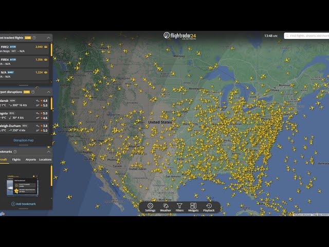 🛫 Live Skywatch: Tracking Flights Over America 🌍✈️