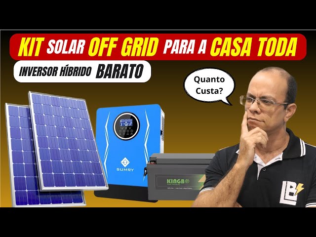 Off-grid whole-home solar power kit with cheap hybrid inverter