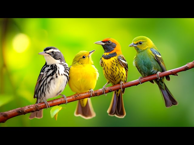 Relaxing Bird Sounds 4K~ Birds Singing Heal Stress, Anxiety And Depression, Heal The Mind