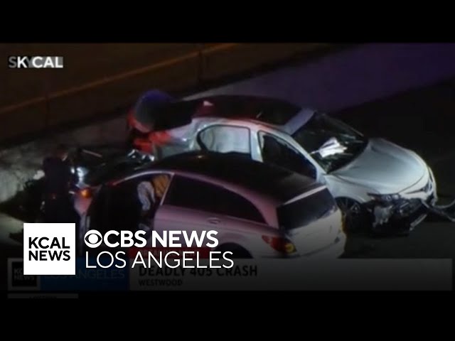 Woman, three others injured following multi-car crash on 405 Freeway in Westwood