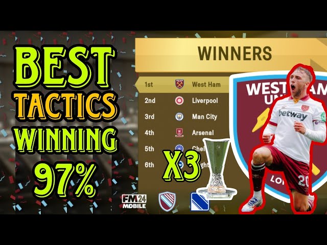 FM24MOBILE | TACTICS | Won three titles with WEST HAM thanks to this strategy