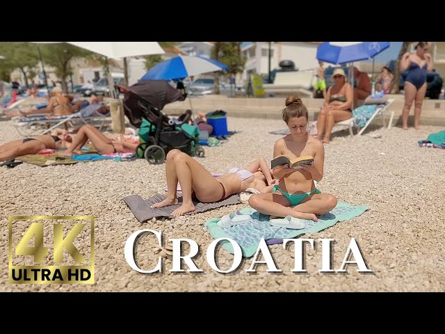 Beach Walk 4K Croatia | Walking along Primosten Coast on Raduca Beach with Olivia