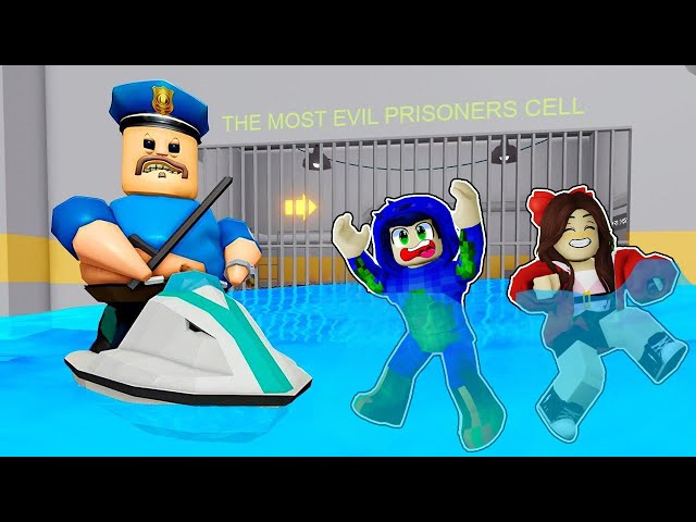 WE ESCAPED WATER BARRY'S PRISON RUN IN ROBLOX (OBBY) 😱