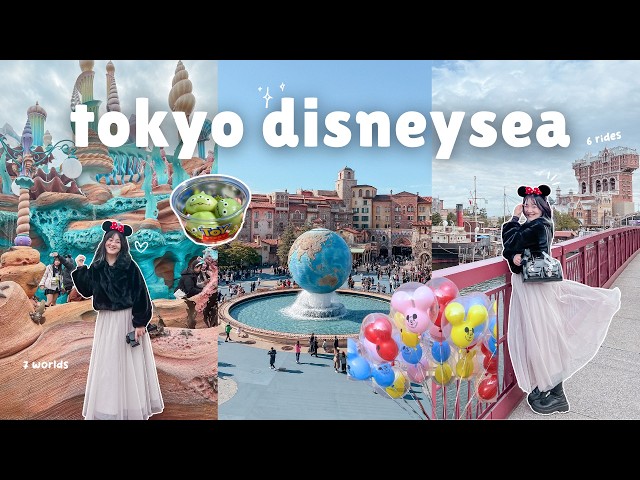 tokyo disneysea vlog 🐬 best rides, what i eat, exploring all six worlds | japan 2024