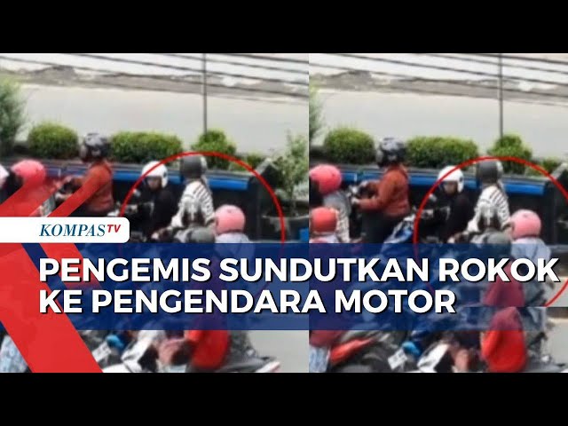 Diduga Kesal Tak Diberi Uang, Pengemis di Tegal Sundutkan Rokok ke Pengendara Motor