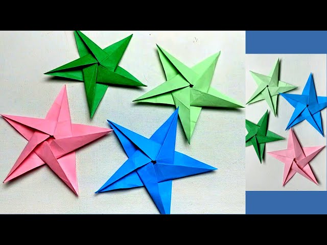 How To Make 5 Pointed Origami Star - Fold an Origami 5 Pointed Star - Simple Origami 5 Point Star