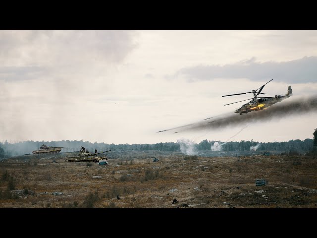 In Seconds! Ka-52 Helicopter Destroys Two Ukrainian T-72M1 Tanks