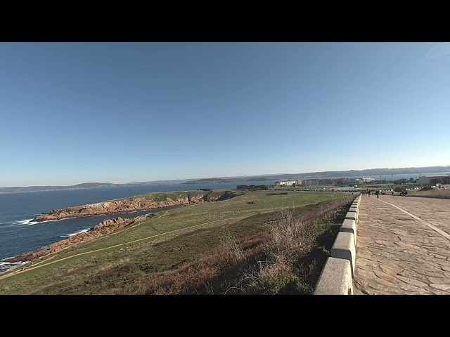 Vistas desde la Torre de Hércules. A Coruña (VR180 3D)