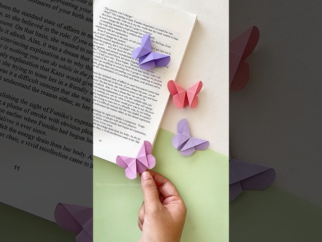 easy butterfly bookmark | origami butterfly | easy craft | cute gift idea | easy origami bookmark