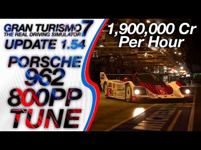 Porsche 962 800pp Fastest Tune - Gran Turismo 7 - Sardegna 800 Setup (GT7 1.54 Fastest Money Grind)