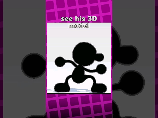 Mr. Game & Watch's hidden 3D model