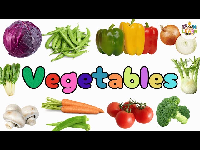 Vegetable Names for Kids | Fun & Playful Learning with Pictures and Music!