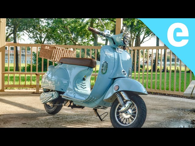 Vespa-Lookin' ELECTRIC Scooter! Aventura-X EV29 Review