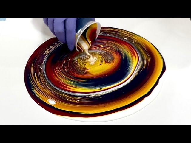 New Cosmic Fluid Art! Cosmic Galaxy Pour - Acrylic Pouring