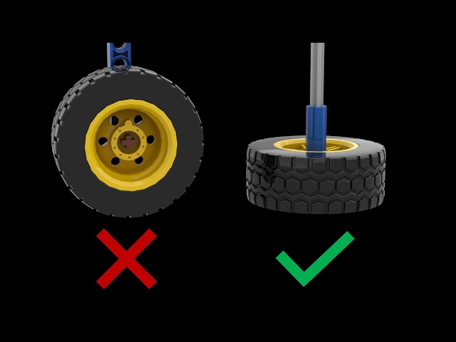 Steering a LEGO Car with wheels facing Down