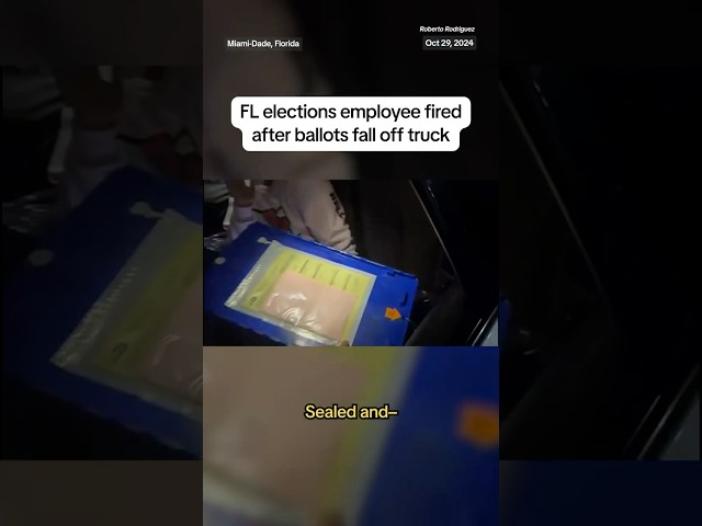 Florida elections employee fired after ballots fall off truck