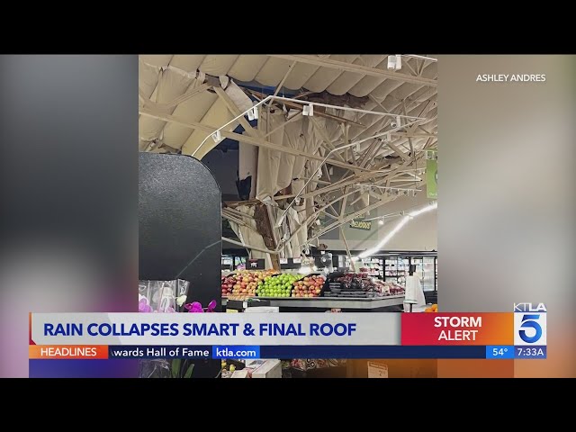 Roof collapses at Smart & Final in Azusa