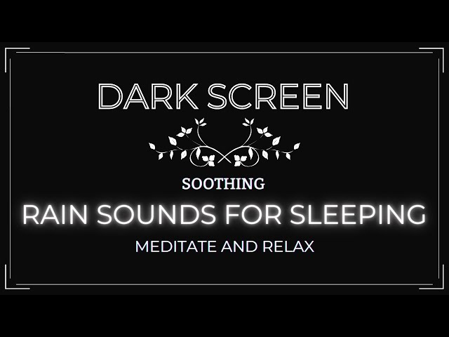 Soothing rain sounds dark screen for sleeping | Meditate and Relax | Wind Chimes