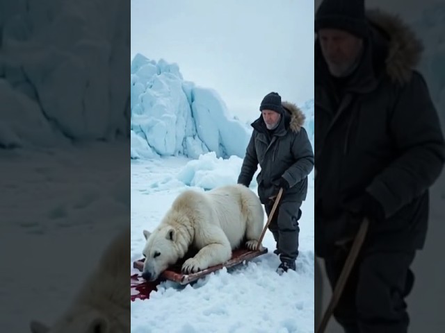 The Incredible Survival Story of a Wounded Polar Bear A Journey of Hope! #SurvivalStory#PolarBear