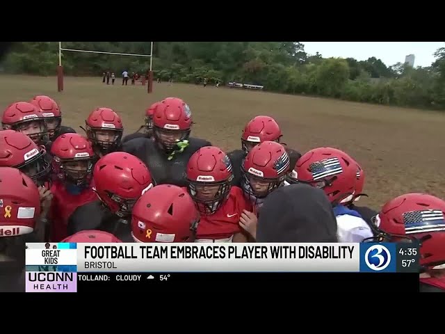 GREAT KIDS: Football team embraces player with disability