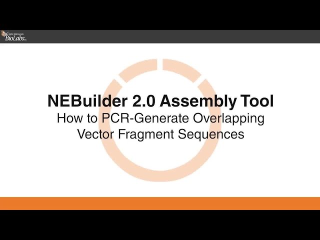 NEBuilder Assembly Tool 2.0 Fragments Amplified by PCR