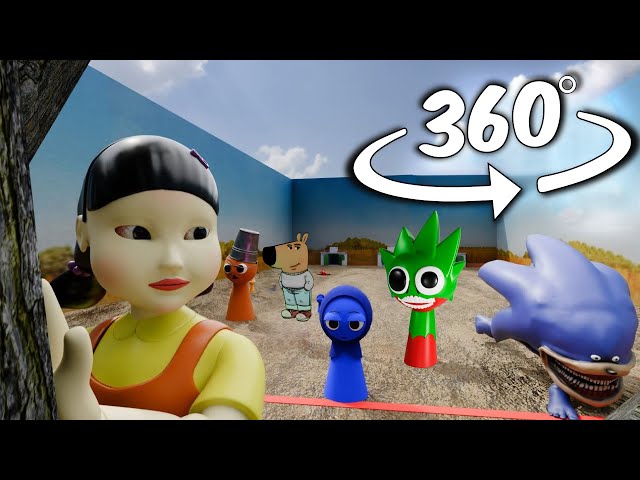 SQUID GAME 2 Red Light Green Light with Incredibox Sprunki | 360° VR EXPERIENCE | 4K