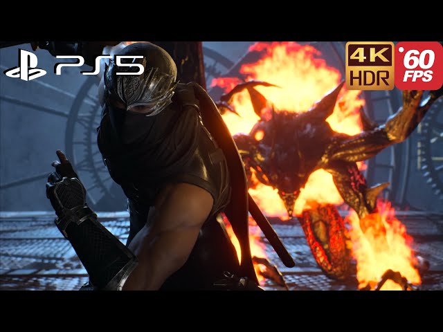 Ryu vs Zedonius Ruler Of Flame Boss Fight Gameplay | Ninja Gaiden 2 Black PS5 60FPS 4K HDR