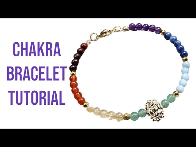 How to make a Chakra bracelet easy & quick jewelry tutorial! - Great gift idea - Fun group project