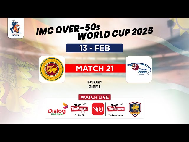 Sri Lanka vs Namibia - IMC Over-50s World Cup 2025