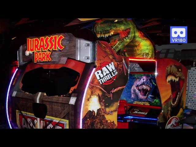 Jurassic Park Arcade Raw Thirills Rail Shooting Game 3D 180VR 4K