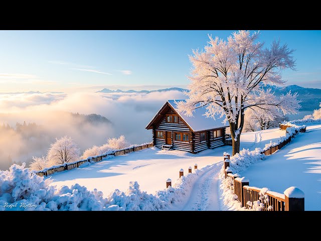 Расслабьтесь на прекрасном зимнем воздухе ❄️ Мягкая зимняя музыка успокаивает нервную систему и расс