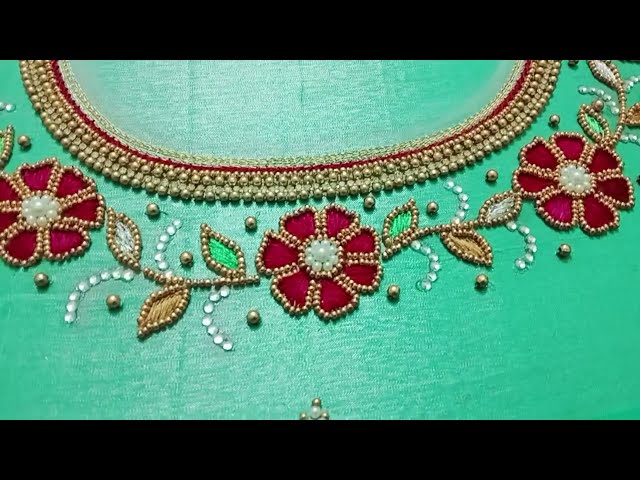 grand aari work blouse # silk thread loading work # bridal blouse #virudhunagar