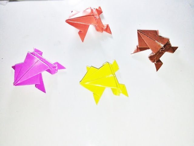 Origami Jumping Frog Easy (Step by step)