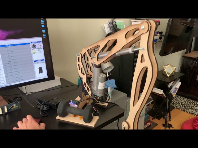 Dynamixel Pro rotating robot arm prototype