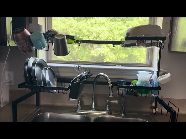 Over The Sink Dish Drying Rack Large Sink Rack for Kitchen Extensible and Adjustable