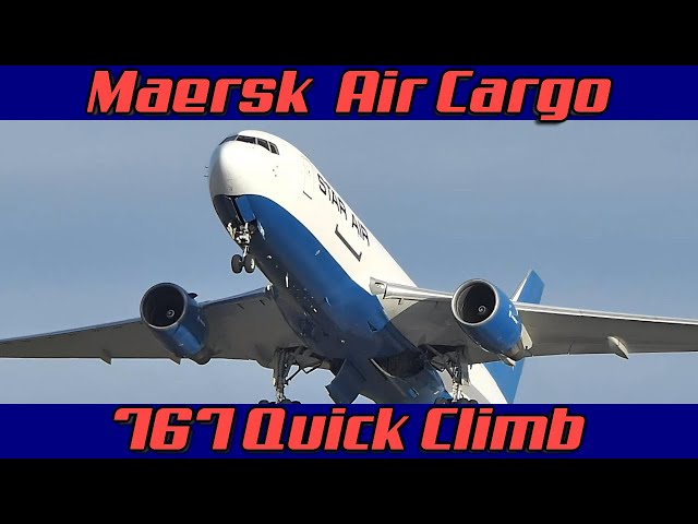 Maersk Air Cargo - 767 Quick Climb - Dublin Airport