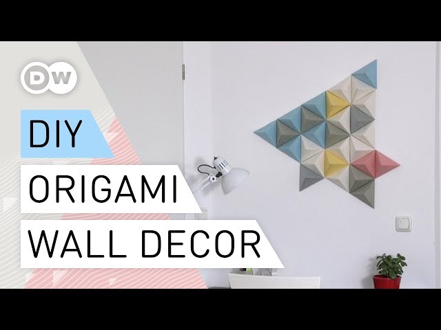 Origami wall decor | DIY tutorial quick and easy | Paper folding art - Origami | Decorating Ideas