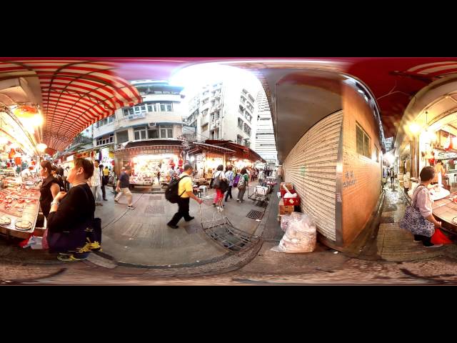 Wanchai Market 360 VR  Video Hong Kong Real Life