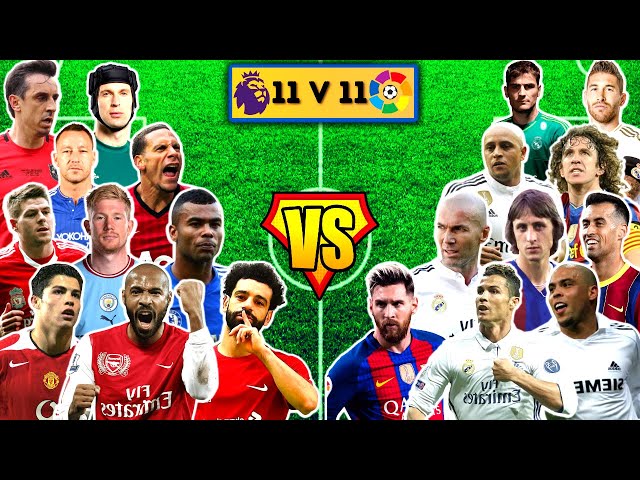 PREMIERE LEAGUE LEGENDS VS LA LIGA LEGENDS🔥ULTIMATE VS🔥(Messi, Ronaldo, Ramos, Puyol, Cruyff)