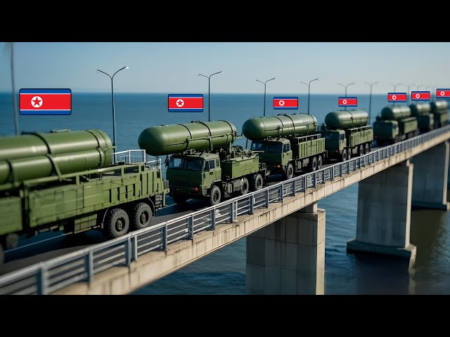 Millions of Tons of North Korean Missiles Explode on Russian Bridge, Horrifying!