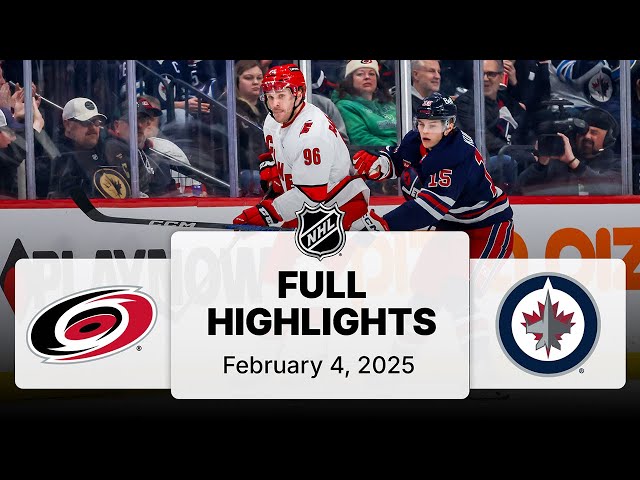 NHL Highlights | Hurricanes vs. Jets | February 04, 2025